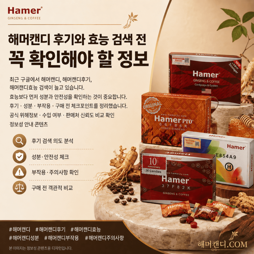 해머캔디 후기와 효능 검색 전 꼭 확인해야 할 정보